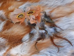 Christmas tree decoration feather mask