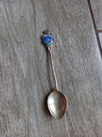 Csodaszép régi ezüst kávéskanál (10x2 cm, 9 gramm)