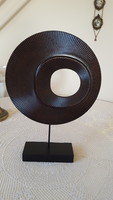 Minimalist abstract wooden sculpture, home decoration