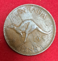 1955. . Ausztrália fél Penny  / kenguru (505)