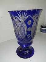 Gyönyörű hatalmas kristály váza pici hibával
