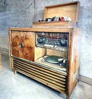 Retro, vintage Grundig music cabinet, sideboard