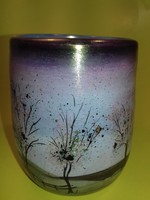 Eisch marked original extremely rare painted small vase also in the collection