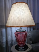 Antique cast glass refurbished giga table lamp