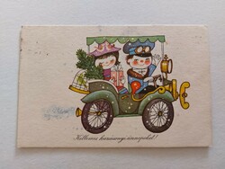 Old Christmas postcard 1968