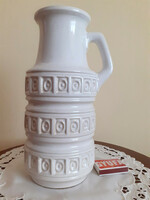 White ceramic vase, jug. 27 cm.
