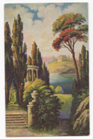 Idilli táj / C. Fiebiger: landschaftsidylle - festmény képeslap