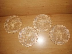 Üveg kistányér sajt nevekkel 4 db egyben - 18,5 cm (2p-2)