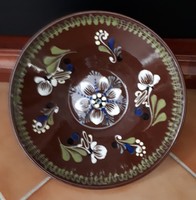 Városlőd glazed ceramic wall plate / bowl