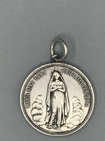 Ritkaság!!!Vallási Szent Szűz ezüst medál jelzett 1898-1900 körüli