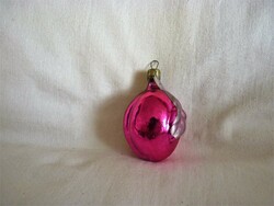 Old glass Christmas tree decoration - plum!