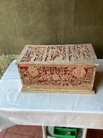 Eastern themed box made with jigsaw technique 46x27x25 cm.