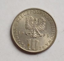 Poland 10 zlotys, 1975, money, coin