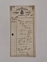 Nagykőrös Magyar címer gyógyszertár recept 1872
