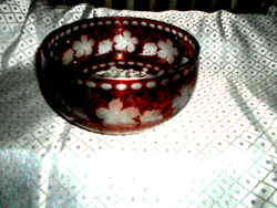 Heavy polished bay bowl - grape pattern