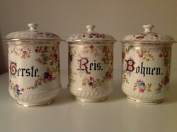 3 Pcs. Bonn earthenware pot, spice holder - flawless