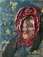 A Nő című paverpol/mixed media, 3D-s kép