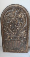 Pair of old carved furniture ornaments - vertical