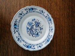 Antik tányérkészlet kék virág díszítéssel