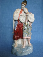 Polonne porcelán szerelmes pár nagy méretű 28 cm