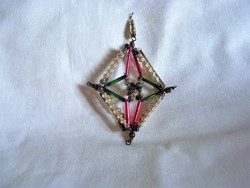 A very rare, old tapestry-type Christmas tree decoration!