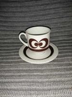 Retro porcelain coffee cup with bottom (a5)