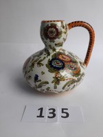 Murano porcelain jug, spout, floral decoration