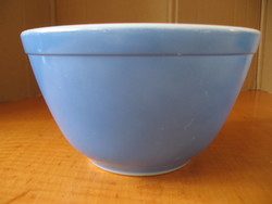 Retro pyrex usa owen ware 401 1-1/2 pt blue and white bowl