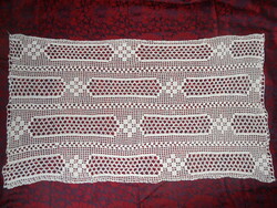 Hand crocheted lace tablecloth, curtain