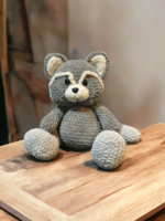 Zizi, the plush crocheted raccoon