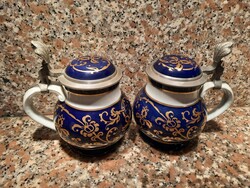 Royal tettau beer mug in cobalt-gold limited edition