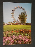 Postcard, Austria, Vienna Prater, Vienna amusement park, Ferris wheel