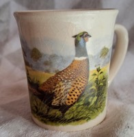 Old pheasant cup, porcelain mug (l4452)