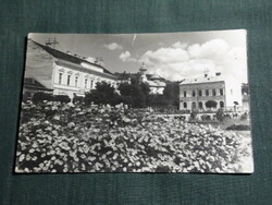 Postcard, zilah returned with transylvania stamp, main square, shop row, vigadó