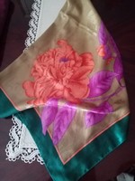 Colored artificial silk shawl -- approx. 84x85 cm