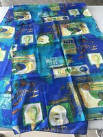 Silk scarf with fruit pattern, 170 x 54 cm