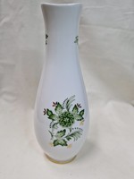 The patterned porcelain vase by Erika Hollóháza is in perfect condition, 25 cm.
