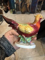 Herend pheasant hen porcelain statue, size 24 cm.