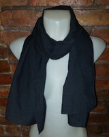 Thin black scarf 146x36cm