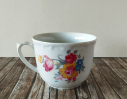 Kahla porcelain mug with spring flower bouquet pattern