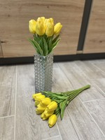 Gyönyörű élethű  gumi habgumi tulipán sárga csokor tulipánok virág növény lakásdekoráció