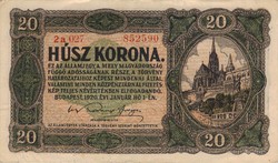 20 Korona 1920 serial number has no dot 2.