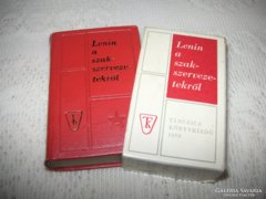 Mini retró  könyv , Lenin a szakszervezetekről   , 2 kötet , 1970  Táncsics kiadó