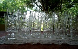 Peace thin cut glass water glass set - 10.5cm - art&decoration