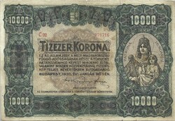 10000 korona 1920 eredeti állapot 2.
