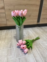 Művirág Gyönyörű élethű gumi habgumi tulipán csokor tulipánok virág növény lakásdekoráció