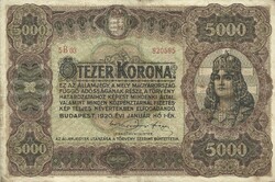 5000 korona 1920 eredeti állapot 2. Nagyon szép