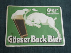 Beer label, gösser bock bier, gösser niederlage innsbruck