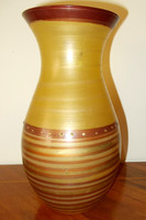 Aranypöttyös Muránói váza. 23 cm