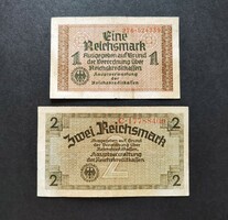 Németország 1 + 2 Reichsmark 1940, F+